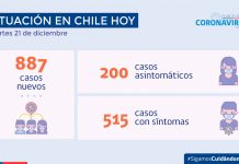 COVID-19: Se reportan 887 nuevos casos y 35.232 exámenes a nivel nacional en las últimas 24 horas con una positividad de 2,13%