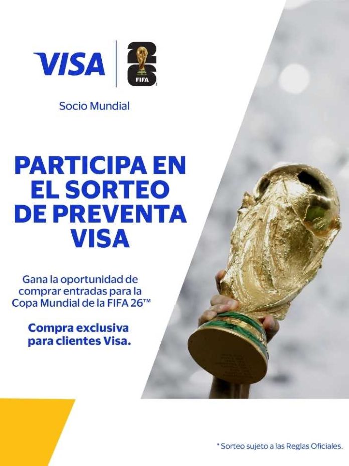 Siete cosas que necesitas saber sobre el  Sorteo de Preventa Visa Tu primera oportunidad para asegurar boletos para la  Copa Mundial de la FIFA 26™  Siete cosas que necesitas saber sobre el  Sorteo de Preventa Visa: Tu primera oportunidad para asegurar boletos para la  Copa Mundial de la FIFA 26™