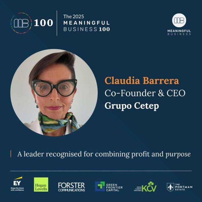 Dra. Claudia Barrera, CEO de Grupo Cetep, es reconocida entre los Meaningful Business 100 de 2025 Dra. Claudia Barrera, CEO de Grupo Cetep, es reconocida entre los Meaningful Business 100 de 2025