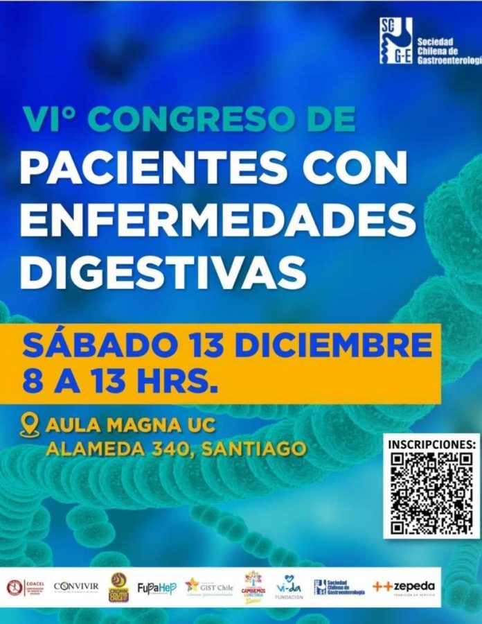 Sociedad Chilena de Gastroenterología realizará sexto Congreso de Pacientes con Enfermedades Digestivas Sociedad Chilena de Gastroenterología realizará sexto Congreso de Pacientes con Enfermedades Digestivas