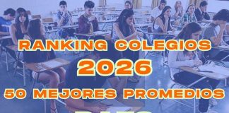 Ranking Colegios 2026 PAES: Los 50 mejores promedios